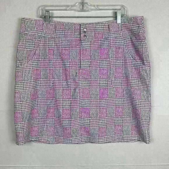 Jofit Dresses & Skirts - Jofit Golf Skirt Womans 16 Skort Pink Gray Active Performance Button Zip Pockets